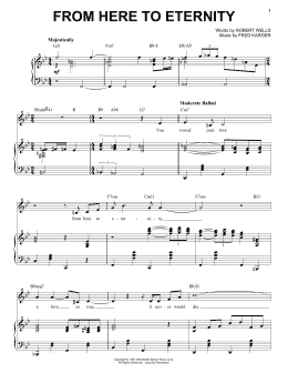 page one of From Here To Eternity (Piano & Vocal)