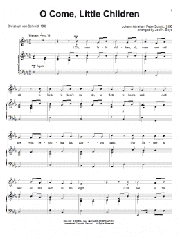 page one of O Come, Little Children (Piano & Vocal)