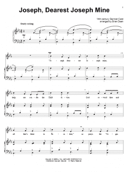 page one of Joseph Dearest, Joseph Mine (Piano & Vocal)