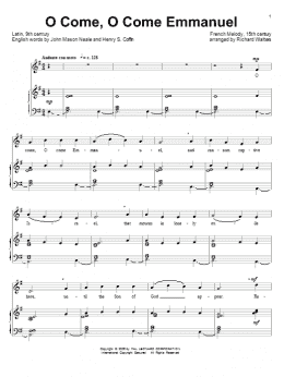 page one of O Come, O Come Immanuel (Piano & Vocal)
