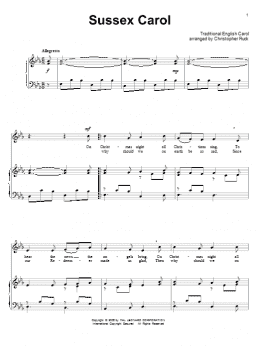 page one of Sussex Carol (Piano & Vocal)