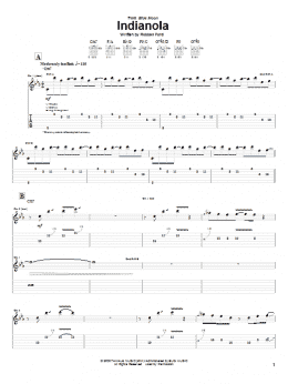 page one of Indianola (Guitar Tab)