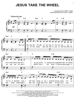 page one of Jesus Take The Wheel (Easy Piano)