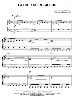 page one of Father Spirit Jesus (Easy Piano)