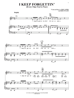 page one of I Keep Forgettin' (Every Time You're Near) (Piano, Vocal & Guitar Chords (Right-Hand Melody))