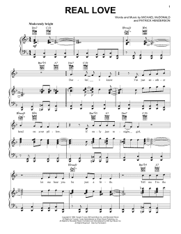 page one of Real Love (Piano, Vocal & Guitar Chords (Right-Hand Melody))