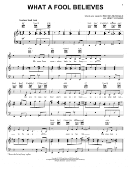 page one of What A Fool Believes (Piano, Vocal & Guitar Chords (Right-Hand Melody))