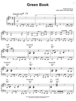 page one of Green Book (Piano, Vocal & Guitar Chords (Right-Hand Melody))