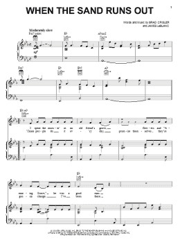 page one of When The Sand Runs Out (Piano, Vocal & Guitar Chords (Right-Hand Melody))