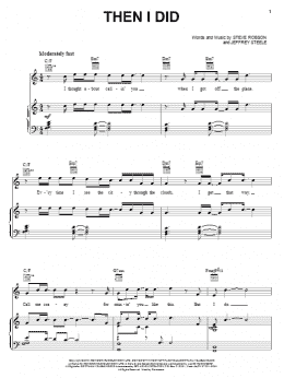 page one of Then I Did (Piano, Vocal & Guitar Chords (Right-Hand Melody))