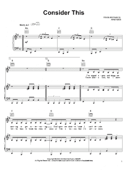 page one of Consider This (Piano, Vocal & Guitar Chords (Right-Hand Melody))