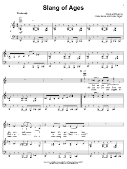 page one of Slang Of Ages (Piano, Vocal & Guitar Chords (Right-Hand Melody))