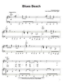 page one of Blues Beach (Piano, Vocal & Guitar Chords (Right-Hand Melody))