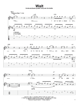 page one of Wait (Guitar Tab (Single Guitar))