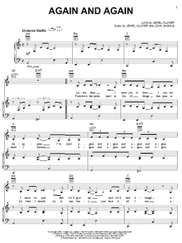 page one of Again And Again (Piano, Vocal & Guitar Chords (Right-Hand Melody))