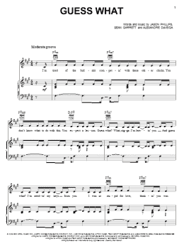 page one of Guess What (Piano, Vocal & Guitar Chords (Right-Hand Melody))