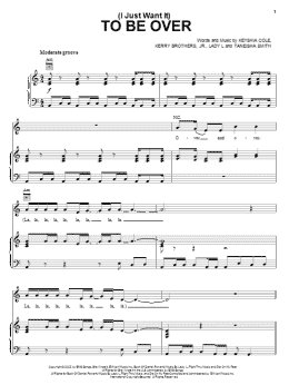 page one of (I Just Want It) To Be Over (Piano, Vocal & Guitar Chords (Right-Hand Melody))