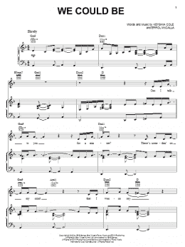 page one of We Could Be (Piano, Vocal & Guitar Chords (Right-Hand Melody))
