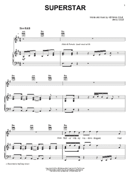 page one of Superstar (Piano, Vocal & Guitar Chords (Right-Hand Melody))