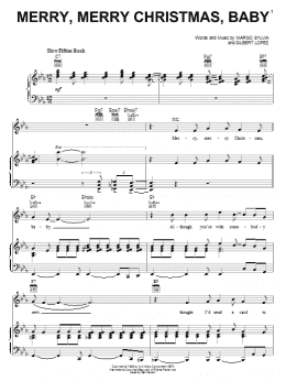 page one of Merry, Merry Christmas, Baby (Piano, Vocal & Guitar Chords (Right-Hand Melody))