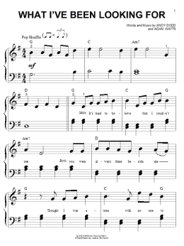 page one of What I've Been Looking For (Big Note Piano)