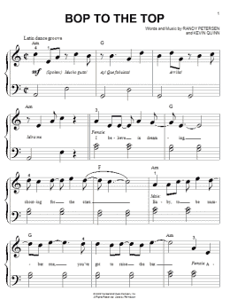 page one of Bop To The Top (from High School Musical) (Big Note Piano)