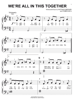 page one of We're All In This Together (from High School Musical) (Big Note Piano)