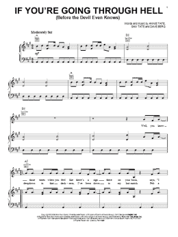 page one of If You're Going Through Hell (Before The Devil Even Knows) (Piano, Vocal & Guitar Chords (Right-Hand Melody))
