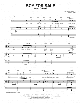 page one of Boy For Sale (Piano & Vocal)