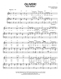 page one of Oliver! (Piano & Vocal)