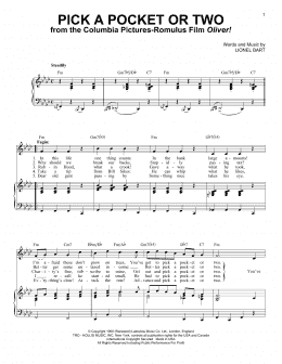 page one of Pick A Pocket Or Two (Piano & Vocal)