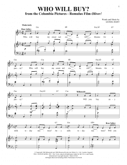 page one of Who Will Buy? (Piano & Vocal)