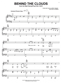 page one of Behind The Clouds (Piano, Vocal & Guitar Chords (Right-Hand Melody))