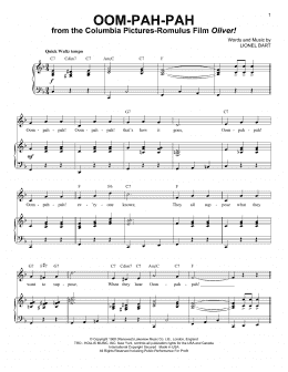 page one of Oom-Pah-Pah (Piano & Vocal)