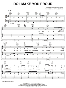 page one of Do I Make You Proud (Piano, Vocal & Guitar Chords (Right-Hand Melody))