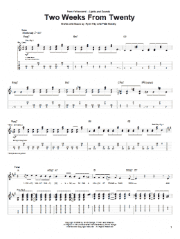 page one of Two Weeks From Twenty (Guitar Tab)