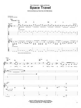 page one of Space Travel (Guitar Tab)