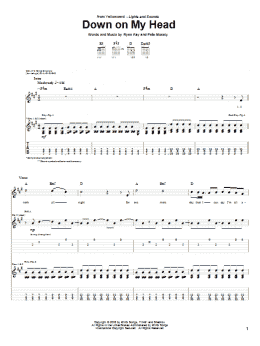 page one of Down On My Head (Guitar Tab)