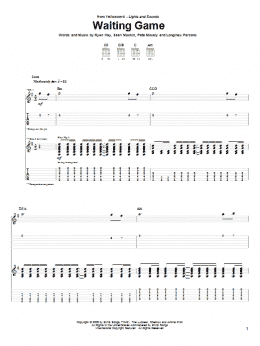 page one of Waiting Game (Guitar Tab)