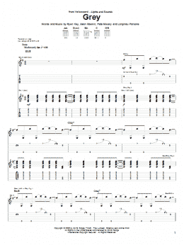 page one of Grey (Guitar Tab)