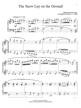 page one of The Snow Lay On The Ground (Educational Piano)
