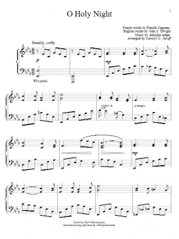 page one of O Holy Night (arr. Carolyn C. Setliff) (Educational Piano)