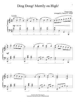 page one of Ding Dong! Merrily On High! (Educational Piano)