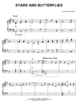 page one of Stars And Butterflies (from Pride And Prejudice) (Easy Piano)