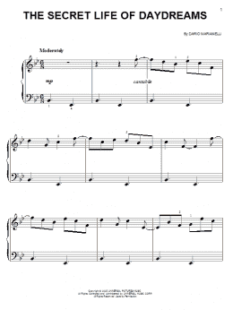 page one of The Secret Life Of Daydreams (from Pride And Prejudice) (Easy Piano)