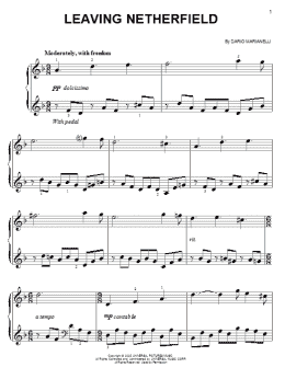 page one of Leaving Netherfield (from Pride And Prejudice) (Easy Piano)