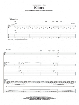 page one of Killers (Guitar Tab)