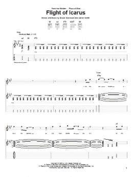 page one of Flight Of Icarus (Guitar Tab)
