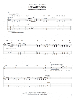 page one of Revelations (Guitar Tab)