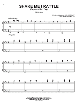 page one of Shake Me I Rattle (Squeeze Me I Cry) (Piano Duet)
